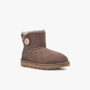 Ugg Mini Bailey Button II Women Classic Boots Brown (2815FVHCX)